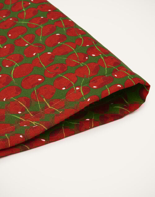 La Doublej Placemat Set Of 2 Cherries Verde In Linen