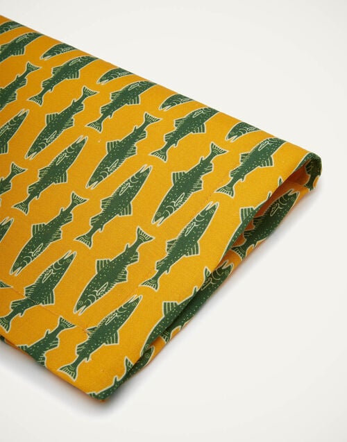 La Doublej Placemat Set Of 2 Como Fish Yellow In Linen