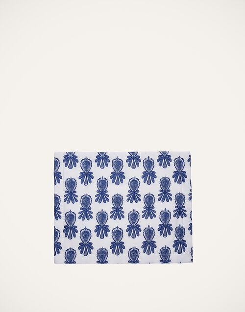 La Doublej Placemat Set Of 2 Pineapple Blu In Linen