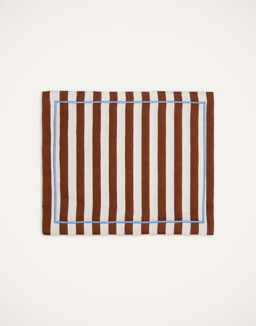 La Doublej Placemat Set Of 2 Riviera Cioccolato In Linen