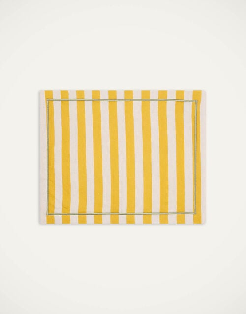 La Doublej Placemat Set Of 2 Riviera Giallo In Linen