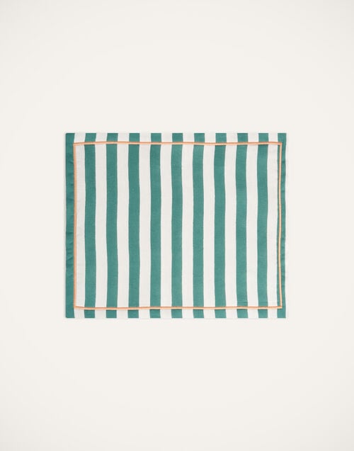 La Doublej Placemat Set Of 2 Riviera Green In Linen