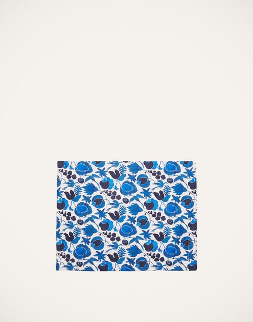 La Doublej Placemat Set Of 2 Wildbird Blu Small In Linen