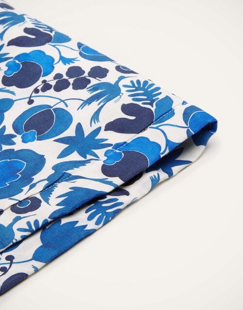 La Doublej Placemat Set Of 2 Wildbird Blu Small In Linen