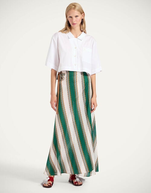 La Doublej Polo Short Shirt Solid White In Tailor Poplin