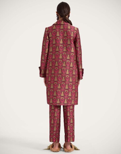 La Doublej Precious Coat Herald Fuchsia In Jacquard