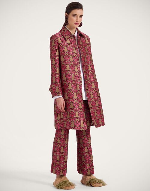 La Doublej Precious Coat Herald Fuchsia In Jacquard