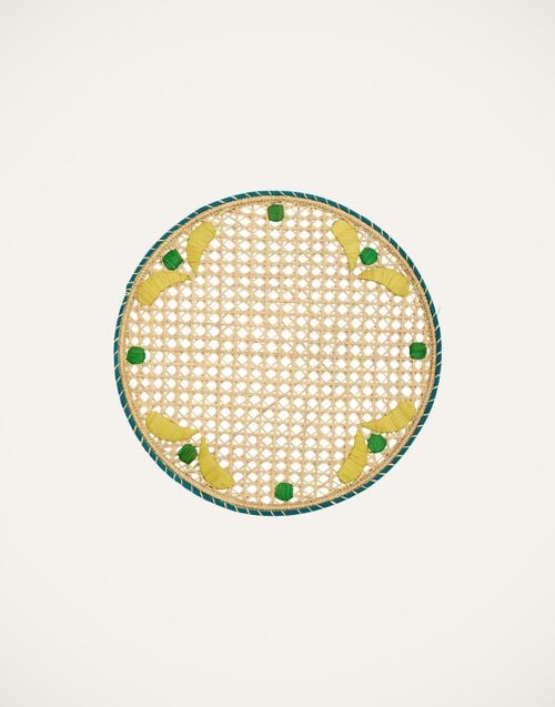 La Doublej Raffia Placemats Set Of 2 Capri Yellow In Iraca