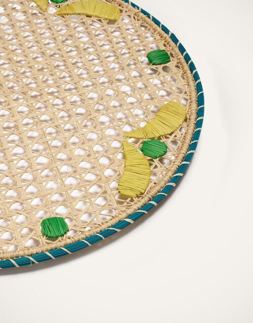 La Doublej Raffia Placemats Set Of 2 Capri Yellow In Iraca