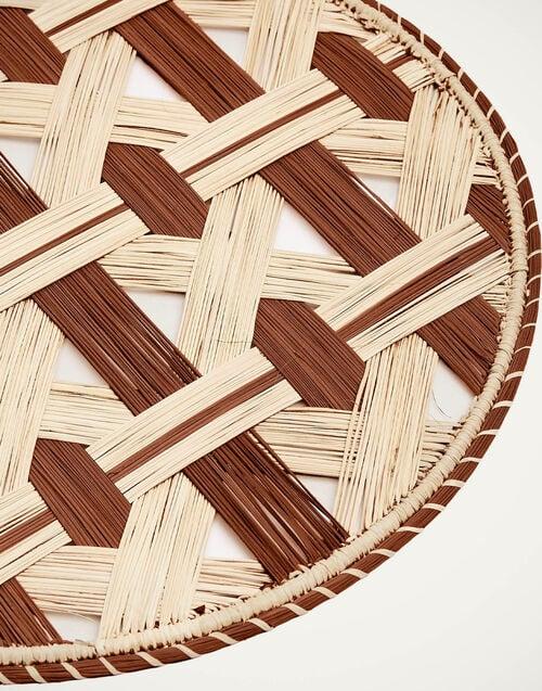La Doublej Raffia Placemats Set Of 2 Napoli Cioccolato In Iraca