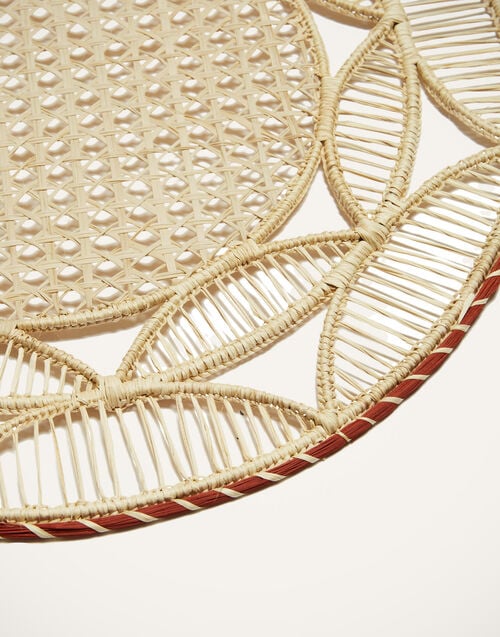 La Doublej Raffia Placemats Set Of 2 Sol Brick In Raffia