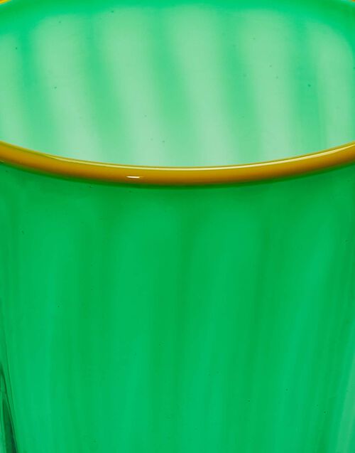 La Doublej Rainbow Glass Set Of 2 Green In Murano Glass