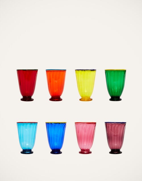 La Doublej Rainbow Glass Set Of 8 Rainbow In Murano Glass