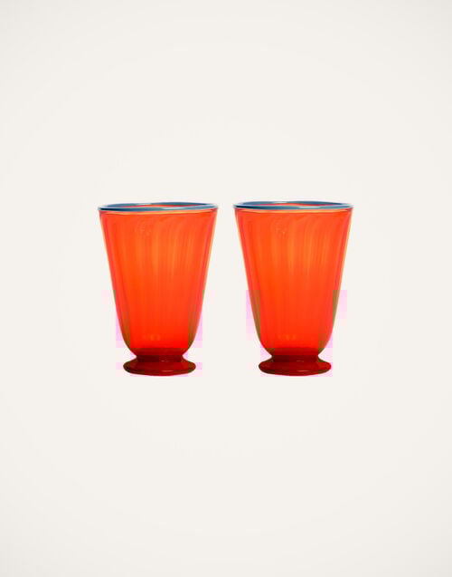 la doublej Rainbow Glasses Set Of 2 Orange in Murano Glass