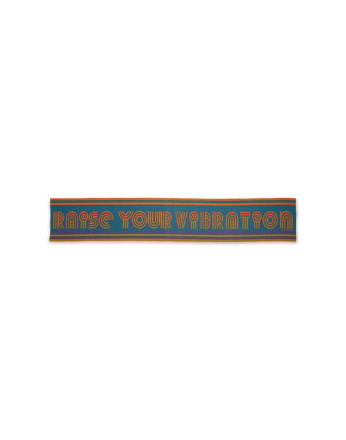 La Doublej Raise Your Vibration Scarf Dark Green In Wool & Silk