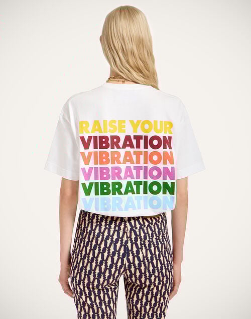 La Doublej Raise Your Vibration T-Shirt Solid Print In Jersey