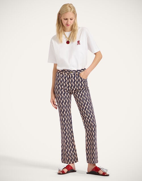 La Doublej Raise Your Vibration T-Shirt Solid Print In Jersey