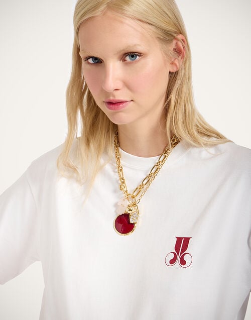 La Doublej Raise Your Vibration T-Shirt Solid Print In Jersey