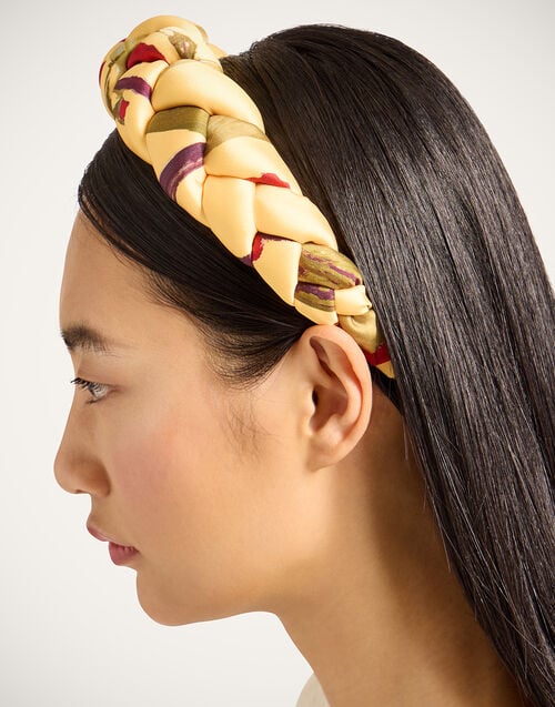 La Doublej Rapunzel Headband Bamboo Yellow In Twill