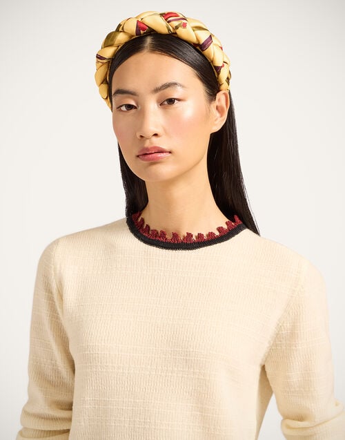 La Doublej Rapunzel Headband Bamboo Yellow In Twill