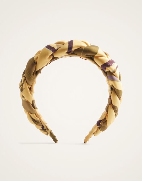 La Doublej Rapunzel Headband Bamboo Yellow In Twill
