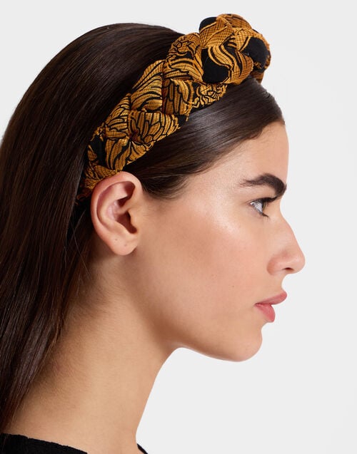 La Doublej Rapunzel Headband Cherubs Black In Fil Coupé