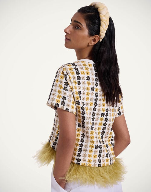 la doublej Rapunzel Headband Iris Yellow in Jacquard