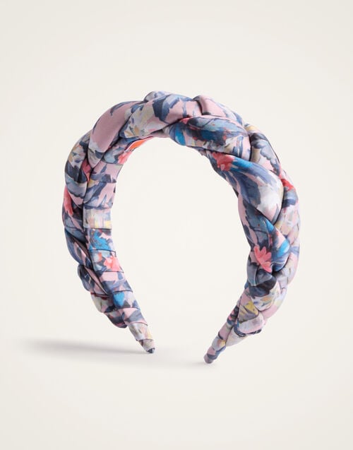 La Doublej Rapunzel Headband Mini Tropicana Mauve In Twill Poly