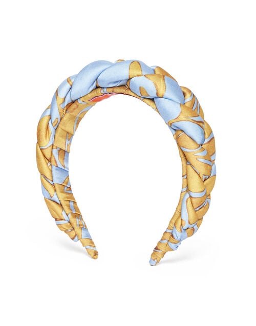 la doublej Rapunzel Headband Tangle Light Blue in Twill