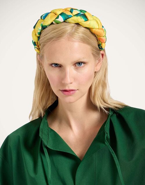 La Doublej Rapunzel Headband Zesty Yellow In Twill Poly
