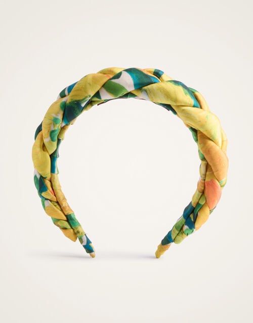 La Doublej Rapunzel Headband Zesty Yellow In Twill Poly