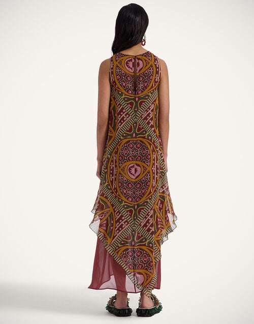 La Doublej Salome Dress Eclipse Placée Yellow In Silk Chiffon