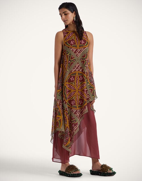 La Doublej Salome Dress Eclipse Placée Yellow In Silk Chiffon