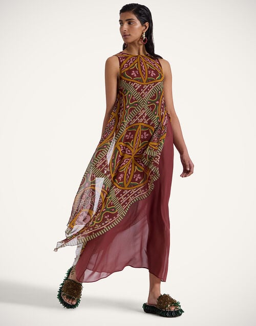 la doublej Salome Dress Eclipse Placée Yellow in Silk Chiffon