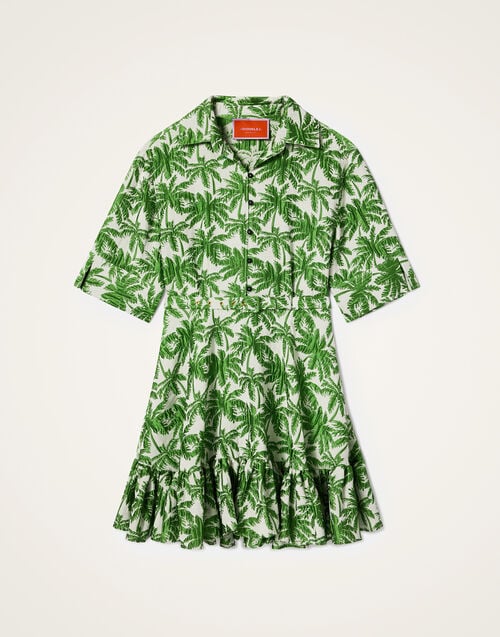 La Doublej San Pietro Mini Dress Tropicana White In Jacquard Matelassé