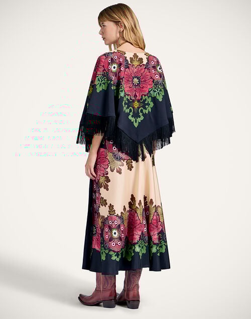 La Doublej Sarong Skirt Bounty Placée Red In Silk Twill