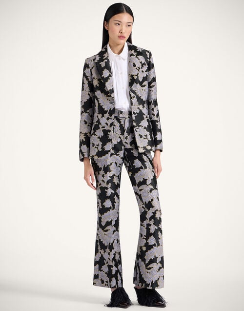 La Doublej Saturday Night Pants Lark Black In Jacquard