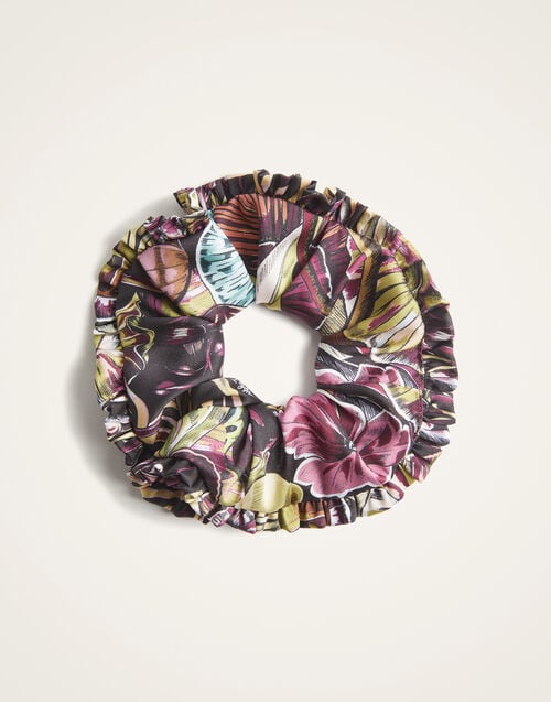 La Doublej Scrunchie Set Mixed Prints In Silk Twill