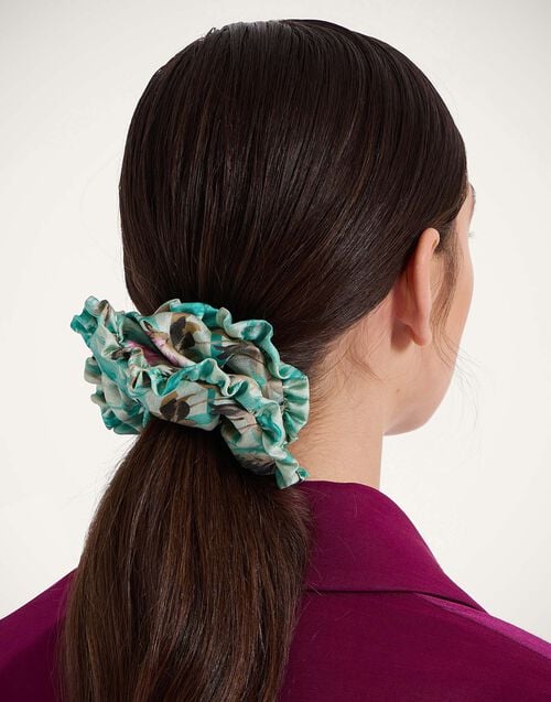 La Doublej Scrunchie Set Mixed Prints In Silk Twill & Jacquard