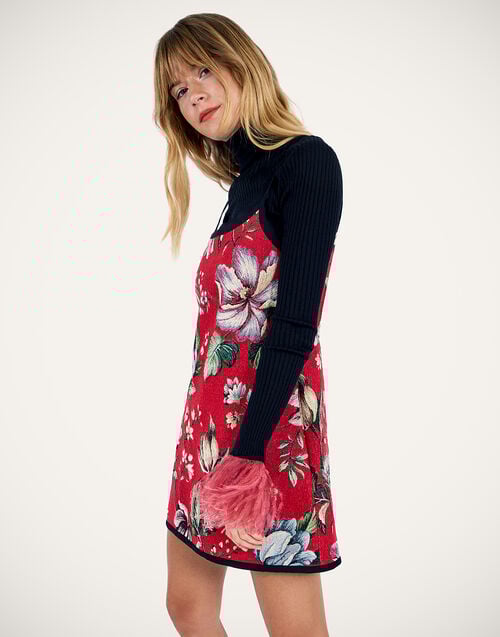 La Doublej Sedgewick Dress Honolulu Red In Jacquard