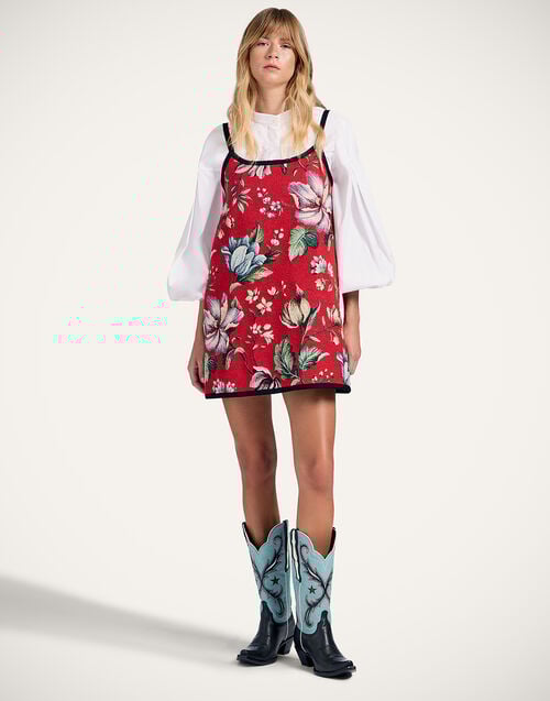 La Doublej Sedgewick Dress Honolulu Red In Jacquard