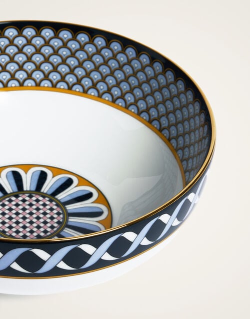 La Doublej Serving Bowl Odysseus Midnight Blue In Porcelain