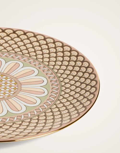 La Doublej Serving Platter Napoli Dusty Pink In Porcelain