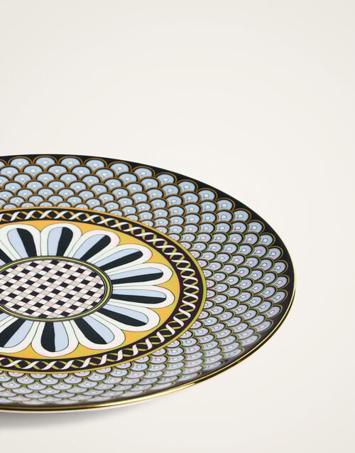 La Doublej Serving Platter Napoli Midnight Blue In Porcelain