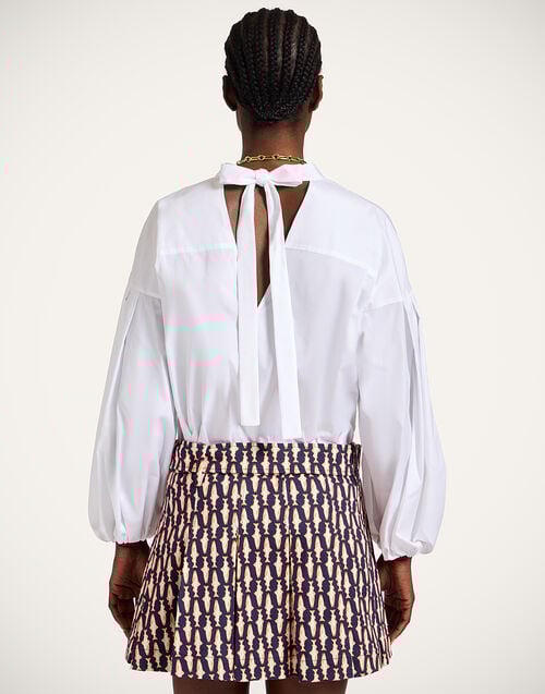 La Doublej Share Your Screen Shirt Solid White In Cotton Poplin