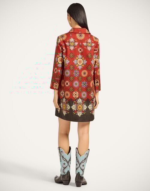 La Doublej Short Artemis Dress Nucleus Placée Rust In Cady Wool