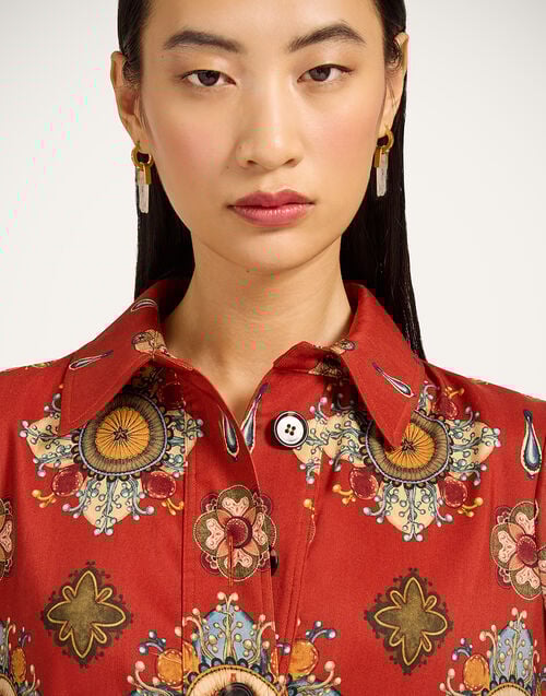 La Doublej Short Artemis Dress Nucleus Placée Rust In Cady Wool