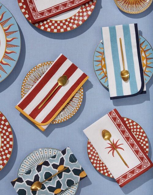 La Doublej Side Plates Set Of 2 Apollo Yellow In Porcelain