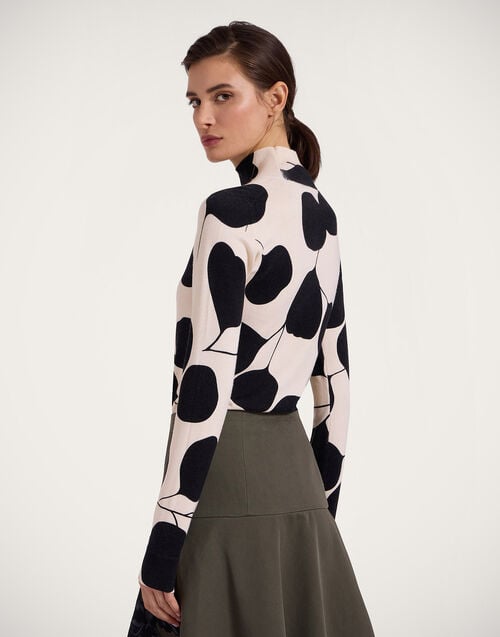 La Doublej Silky Turtleneck Lunaria Light Pink In Silk & Wool