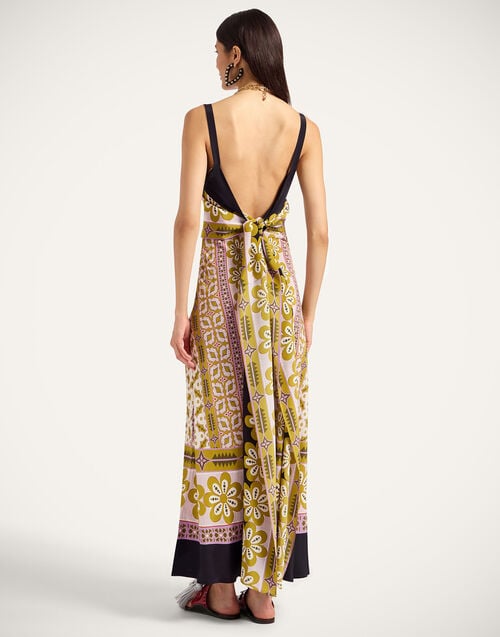 La Doublej Slip-Around Dress Pagoda Placée Pink In Crepe De Chine